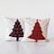 Hello Honey® 18" Embroidered Wool Christmas Tree Throw Pillow Set